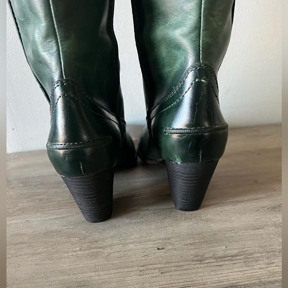 Frye women’s Renee Seam distressed leather tall boots green size 6 - Picture 6 of 14